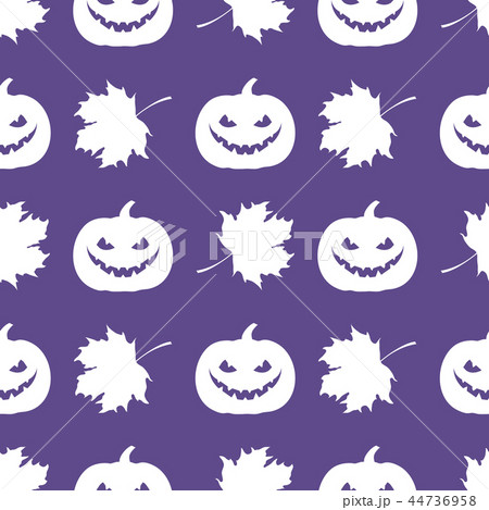 Halloween 2019 seamless pattern Pumpkin, leaves. 44736958
