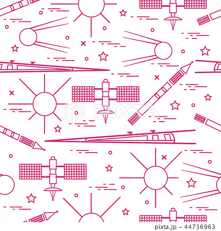 Seamless pattern with variety space exploration 44736963