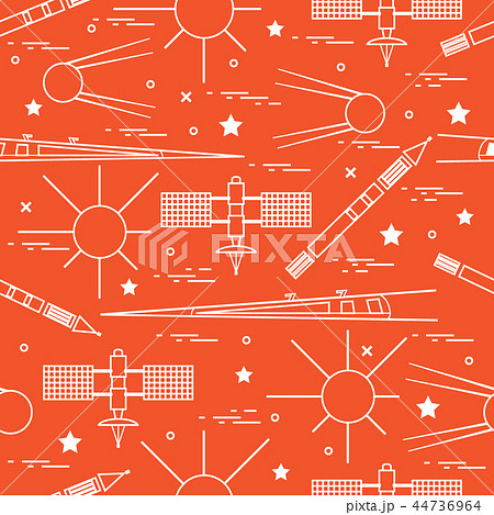 Seamless pattern with variety space exploration 44736964