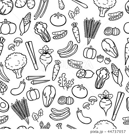 Vegetables seamless pattern background 44737057