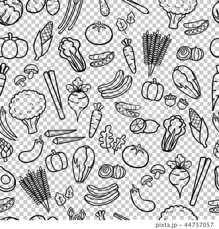 Vegetables seamless pattern background 44737057