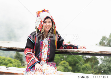 portrait mhong hill tribe woman on the mountain portrait mhong hill tribe woman on the mountain 44737101