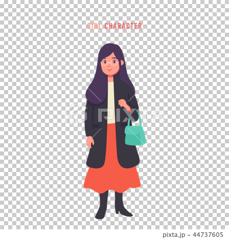Glasses girls in trendy clothing style character Glasses girls in trendy clothing style character 44737605