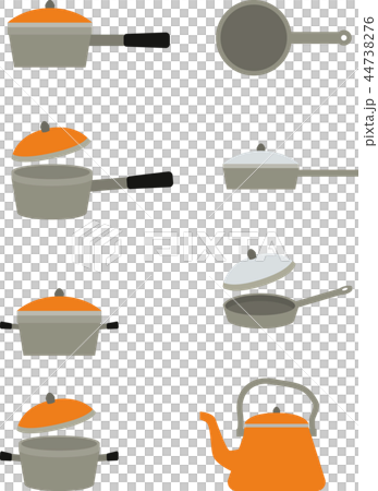 Kitchen utensils (pots, pans, kettles) Kitchen utensils (pots, pans, kettles) 44738276