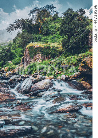 Bhagsu waterfall. Bhagsu, Himachal Pradesh, India 44739596