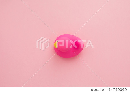 Rubber duck isolated on pink background 44740090