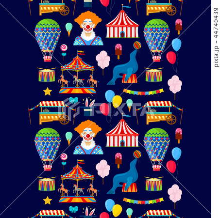 pattern with circus and amusement elements pattern with circus and amusement elements 44740439