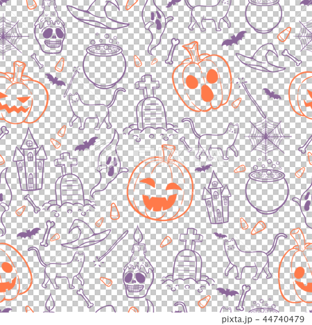 Halloween seamless pattern background vector Halloween seamless pattern background vector 44740479