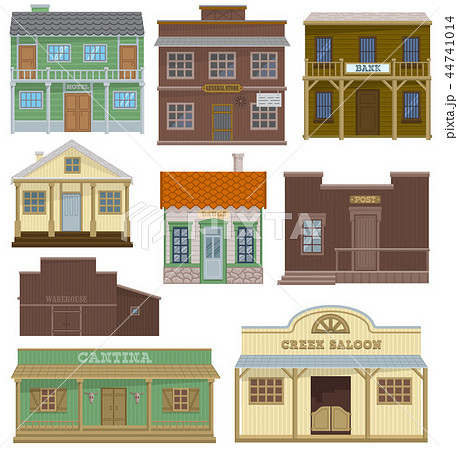 Saloon Vector Wild West Housing Building And のイラスト素材
