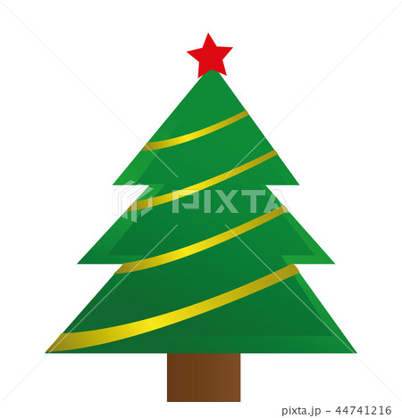 golden decorated christmas tree with red star golden decorated christmas tree with red star 44741216