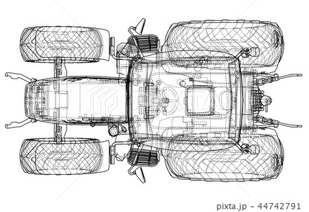 Farm Tractor Concept. Vector 44742791