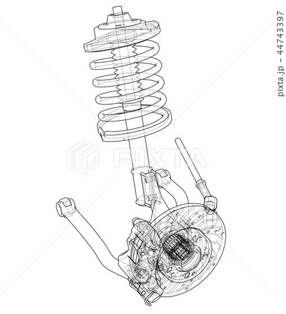 Car suspension with shock absorber 44743397
