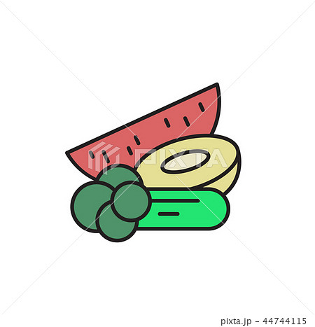Food with high water content. Cartoon design icon. Flat vector illustration. Isolated on white 44744115