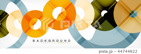 Colorful rings on grey background, modern geometric pattern design. Vector business or technology Colorful rings on grey background, modern geometric pattern design. Vector business or technology 44744622