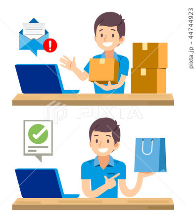 Shopping and trade online of man people. Shopping and trade online of man people. 44744923
