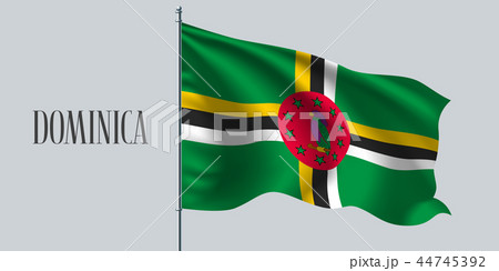 Dominica waving flag vector illustration 44745392