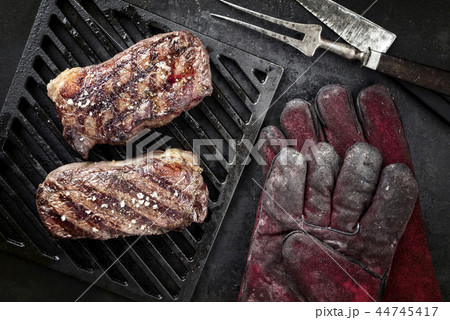Two barbecue dry aged Kobe roast beef Two barbecue dry aged Kobe roast beef 44745417