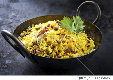 Indian vegetarian biryani rice 44745685