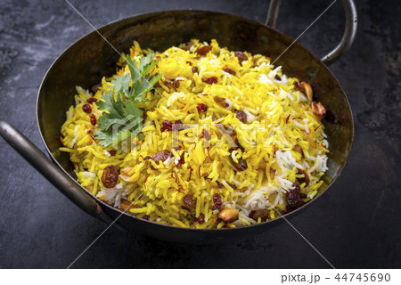 Indian vegetarian biryani rice 44745690