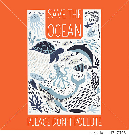 Save the ocean please do not pollute poster. 44747568