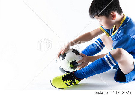 サッカー少年の写真素材