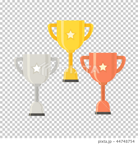 Gold Silver Bronze trophy cup set vector - Stock Illustration [44748754 ...