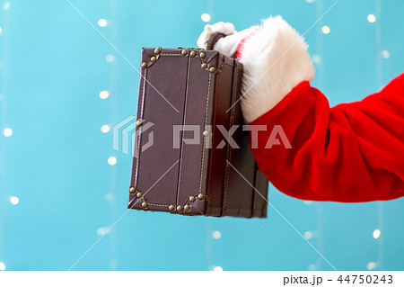 Santa holding a suitcase 44750243