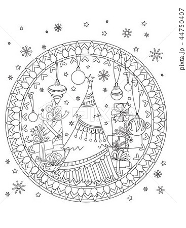 Christmas Coloring Page Stock Illustration