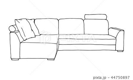 Sofa isolated on white background. 44750897