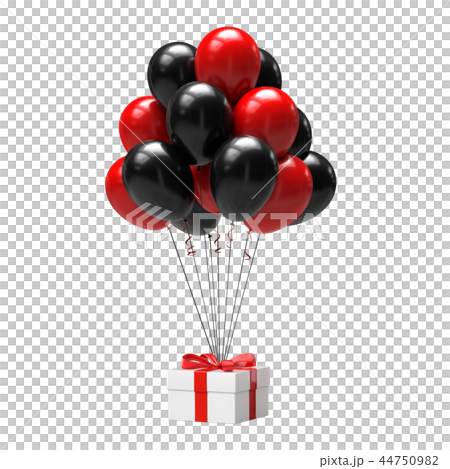 Balloons with gift box 44750982