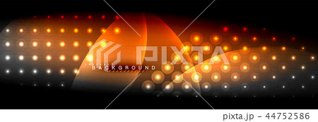 Vector blurred neon glowing circles with flowing and liquid light concept, energy magic fantastic 44752586