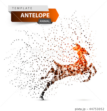 Antelope, duiker, hartebeest, deer, gazelle dot illustration 44753052