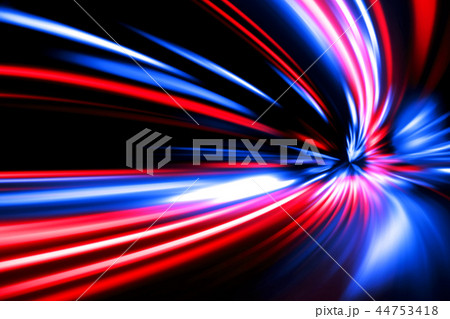 speed motion on night road 44753418