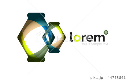 Abstract geometric logo design, overlapping shapes Abstract geometric logo design, overlapping shapes 44753841
