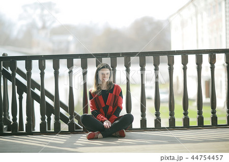 beautiful girl in the city park outdoor beautiful girl in the city park outdoor 44754457