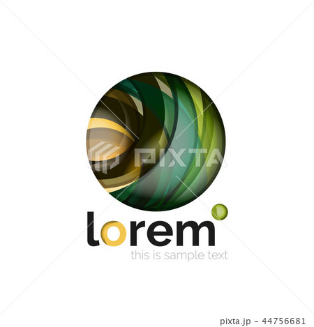 Abstract geometric logo created with overlapping smooth shapes Abstract geometric logo created with overlapping smooth shapes 44756681