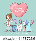 cartoon dentist with 2019 44757236