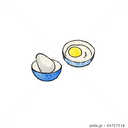 ちょっぴりリアルでかわいい食材イラスト 生卵のイラスト素材