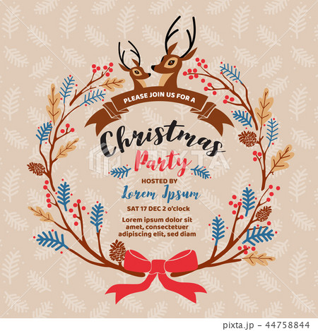 Merry Christmas Party Invitation Card Design 44758844