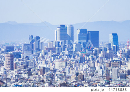 名古屋都市風景　名古屋駅方面　　俯瞰 44758888