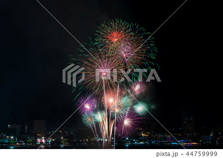 colorful fireworks at night for celebration colorful fireworks at night for celebration 44759999