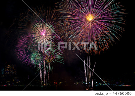 colorful fireworks at night for celebration colorful fireworks at night for celebration 44760000