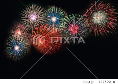 colorful fireworks at night for celebration colorful fireworks at night for celebration 44760010