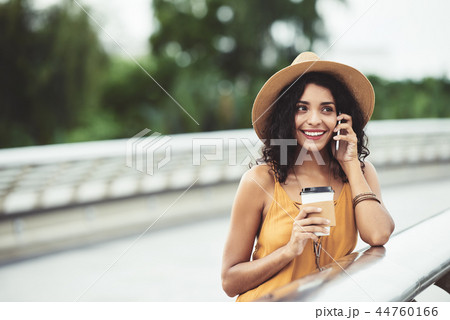 Beautiful woman talking on phone 44760166