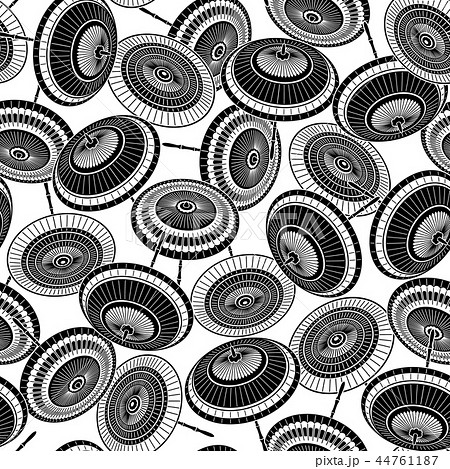 番傘の柄のイラスト素材 44761187 Pixta