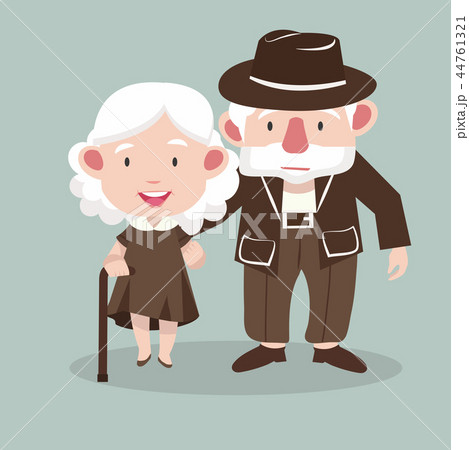 Elderly couple people vector Elderly couple people vector 44761321