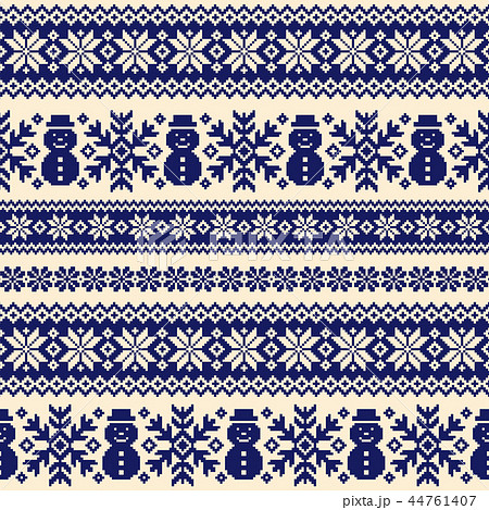 雪だるまのノルディック柄, 雪だるまのノルディック柄, 44761407