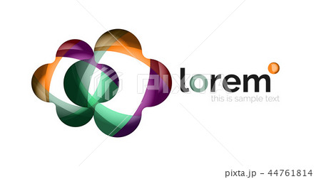 Abstract geometric logo design, overlapping shapes 44761814