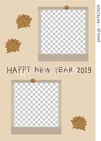 2019年亥年年賀状 2019年亥年年賀状 44761926