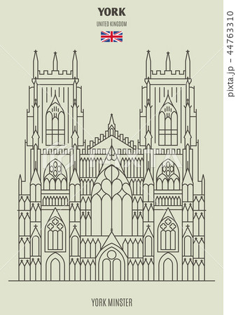 York Minster in York, UK. Landmark icon 44763310